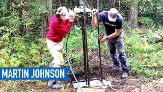 DIY Water Well Drilling  Off Grid Cabin Build 27 [upl. by Arekat]