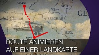 Route auf einer Karte animieren I After Effects TUTORIAL [upl. by Erodavlas]