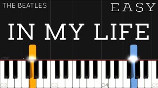 The Beatles  In My Life  EASY Piano Tutorial [upl. by Fogarty]