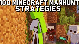 100 Minecraft Manhunt Strategies [upl. by Aihseyn323]