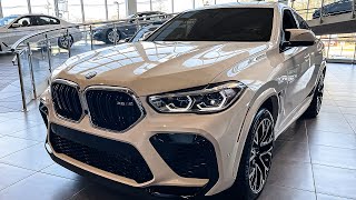 2022 BMW X6M 600HP SUV in Alpine White Walkaround Review  Loud Exhaust Sound Revs [upl. by Pump]