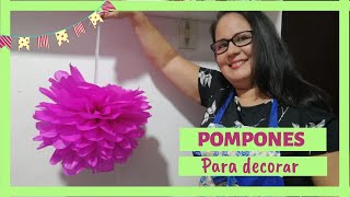 CÓMO HACER POMPONES DE PAPEL FÁCIL [upl. by Yrrat]