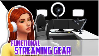 FUNCTIONAL STREAMING GEAR FOR YOUR SIMS 📷🎮  The Sims 4 CC Showcase [upl. by Ayekehs]