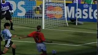 Dennis Bergkamp vs Argentina 1998  The goal that shook the world [upl. by Adnav658]