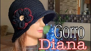 Como tejer un Gorrosombrero para mujer a crochet Gorro Diana [upl. by Yenruoj]