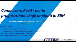 Webinar  Come usare Revit per la progettazione degli impianti in BIM [upl. by Xuaeb]