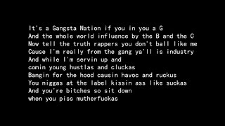 Westside Connection  Gangsta Nation ft Nate Dogg Dirty Lyric Video [upl. by Lexerd360]