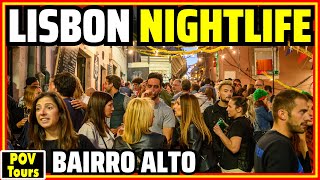 Nightlife in LISBON Portugal  BAIRRO ALTO District [upl. by Ainaled]