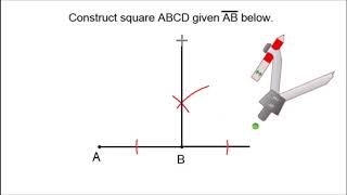 Constructing a square  Geometry [upl. by Taub103]