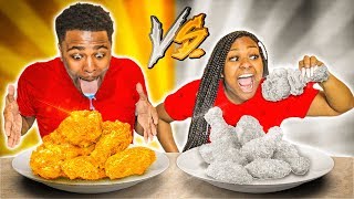 GOLD VS SILVER FOOD CHALLENGE  VLOGMAS DAY 14 [upl. by Westbrooke421]