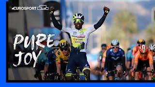 UNSTOPPABLE 🙌 Biniam Girmay Storms to Stage 1 Victory at Volta Valenciana  Eurosport [upl. by Sivam]