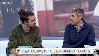 Vegan and Dairy Farmer Live BBC Debate [upl. by Laverne]