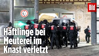 Gefängnismeuterei Polizei stürmt Knast in Thüringen  JVA Untermaßfeld [upl. by Sirapal]