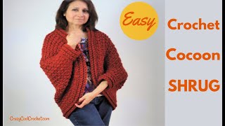 Crochet Cocoon Shrug [upl. by Esinehc85]