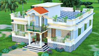 5 BEDROOM HOUSE PLANS BARIR DESIGN BANGLADESH [upl. by Ahsital]