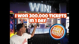 HOW TO WIN BIG at Dave amp Busters 300000 tickets in 1 day [upl. by Dlaner]