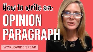 How to Write an Opinion Paragraph  English Writing Skills  2020 [upl. by Ardnahc]