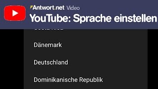 YouTube Sprache einstellen [upl. by Okimuy84]