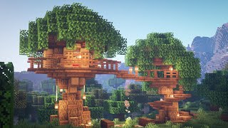 Minecraft How to Build a Treehouse [upl. by Towland379]