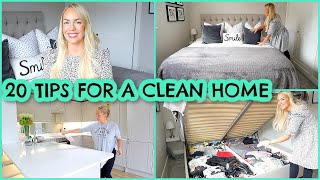 20 TIPS FOR A CLEAN HOME  HABITS FOR KEEPING A CLEAN HOUSE [upl. by Jacobs194]