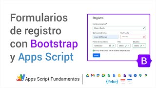 Google Apps Script 20  Formulario de registro con Bootstrap [upl. by Assillim844]