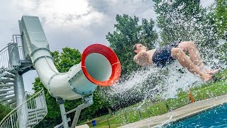 CRAZY JUMP Wasserrutsche  Waldschwimmbad Zimmeregg Luzern [upl. by Atnicaj]