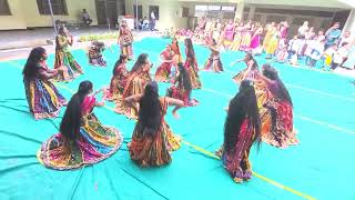 garbha dance performance by daffodils school kids [upl. by Ahsoyek]