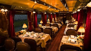 Orient Express  Cozy Train Cabin Ambience with Rain and Train Sounds for Sleep and Relaxation [upl. by Adlemi456]