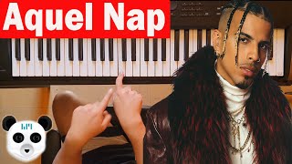 Como tocar quotAquel Napquot en Piano Fácil  Rauw Alejandro  Acordes👨‍🏫🎹 [upl. by Htor]