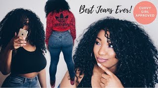 Best Jeans Ever Curvy Girl Approved  Curly Monroe [upl. by Nirrad]