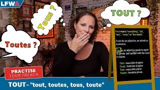 Practise your French TOUT  quotTout toutes tous toutequot [upl. by Yaker]