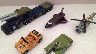 TRANSFORMERS G1 COMBATICONS AND BRUTICUS VIDEO TOY REVIEW [upl. by Ecirtal697]